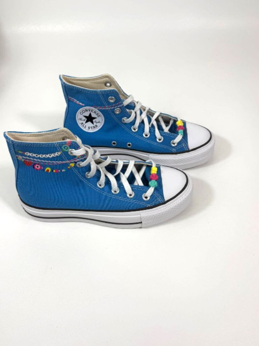 Converse CTAS Hi Lift Embroidered Bracelet Women's Platform Sneakers Sz 7 - Picture 5 of 5